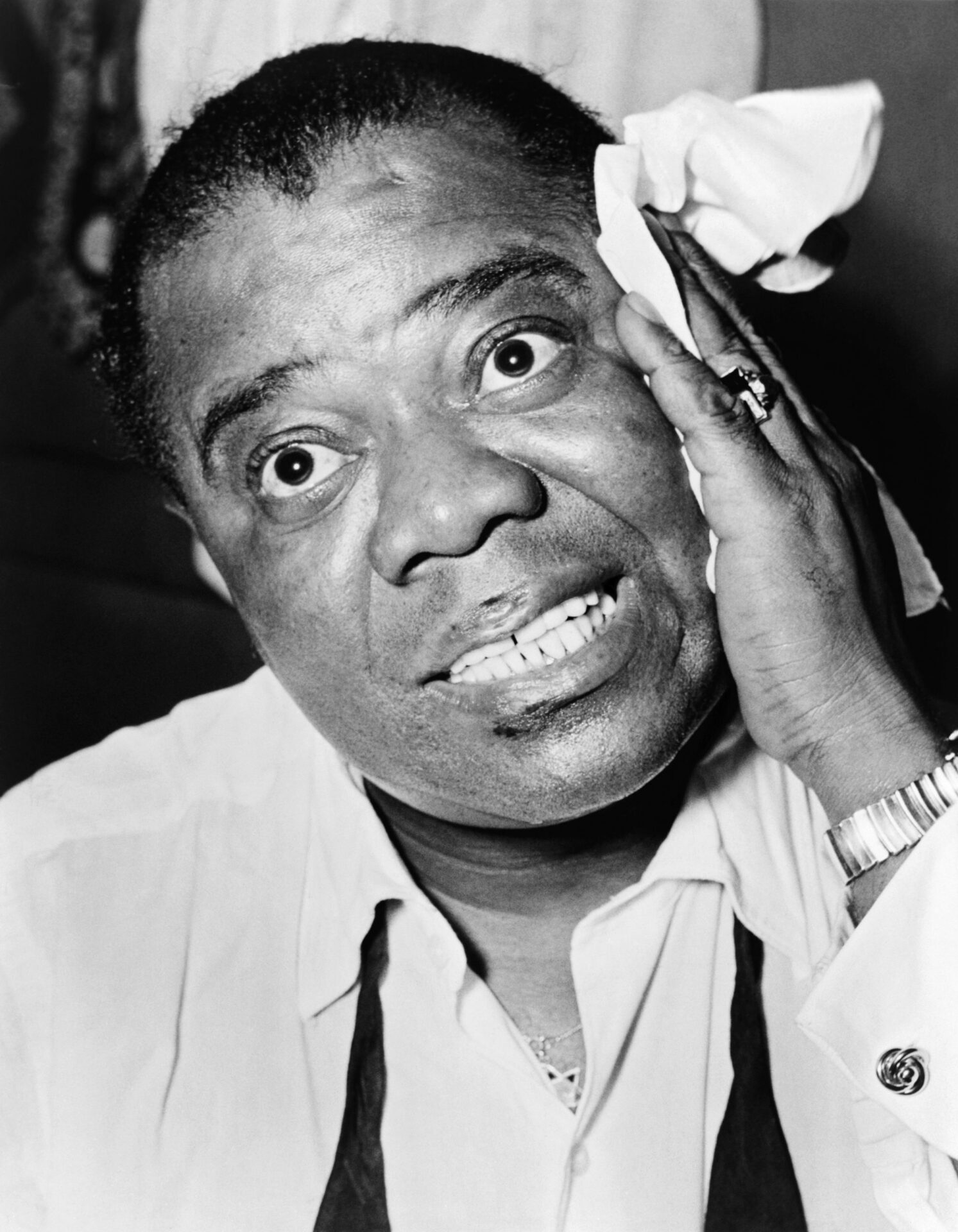 Louis Armstrong with Signature Handkerchief