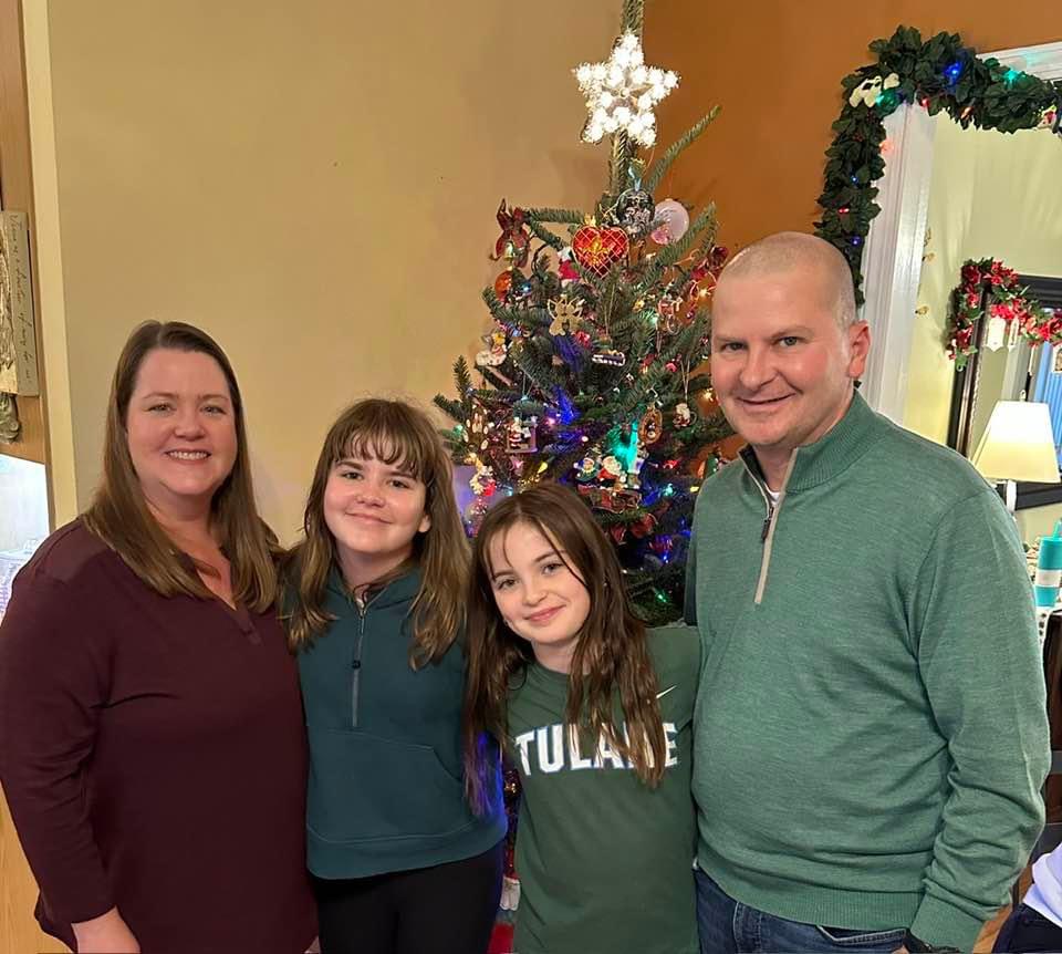Bologna Family Picture in front of tree - Christmas 2023